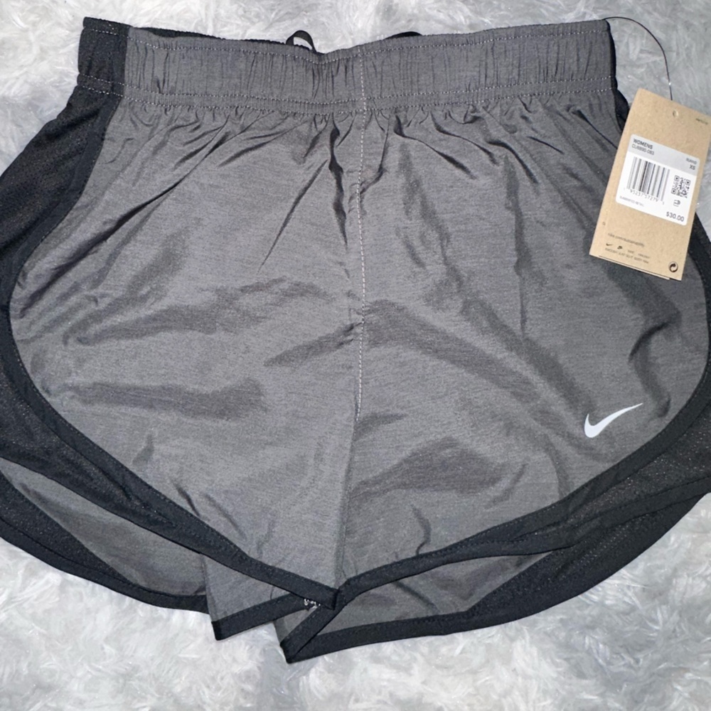 Nike Women's Gray Black Athletic Running Shorts Dri-Fit - NWT XS